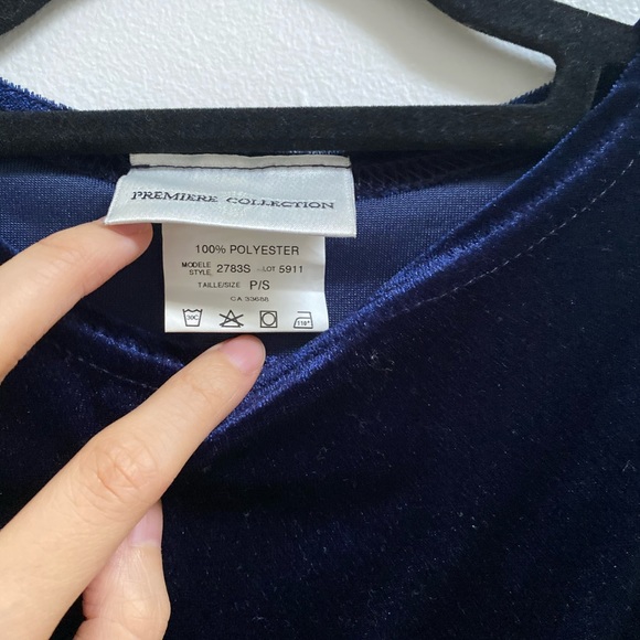 Premiere Collection Velvet Holiday Dress - Picture 3 of 4